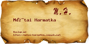 Mátai Harmatka névjegykártya